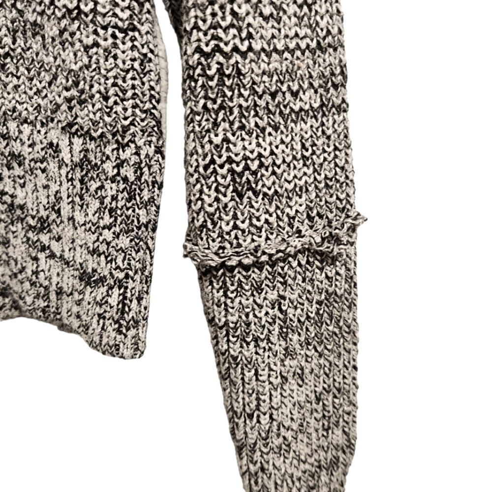 Urban Outfitters Chunky Knit Sweater Medium Black White Grey Longsleeve Pullover - Picture 3 of 6